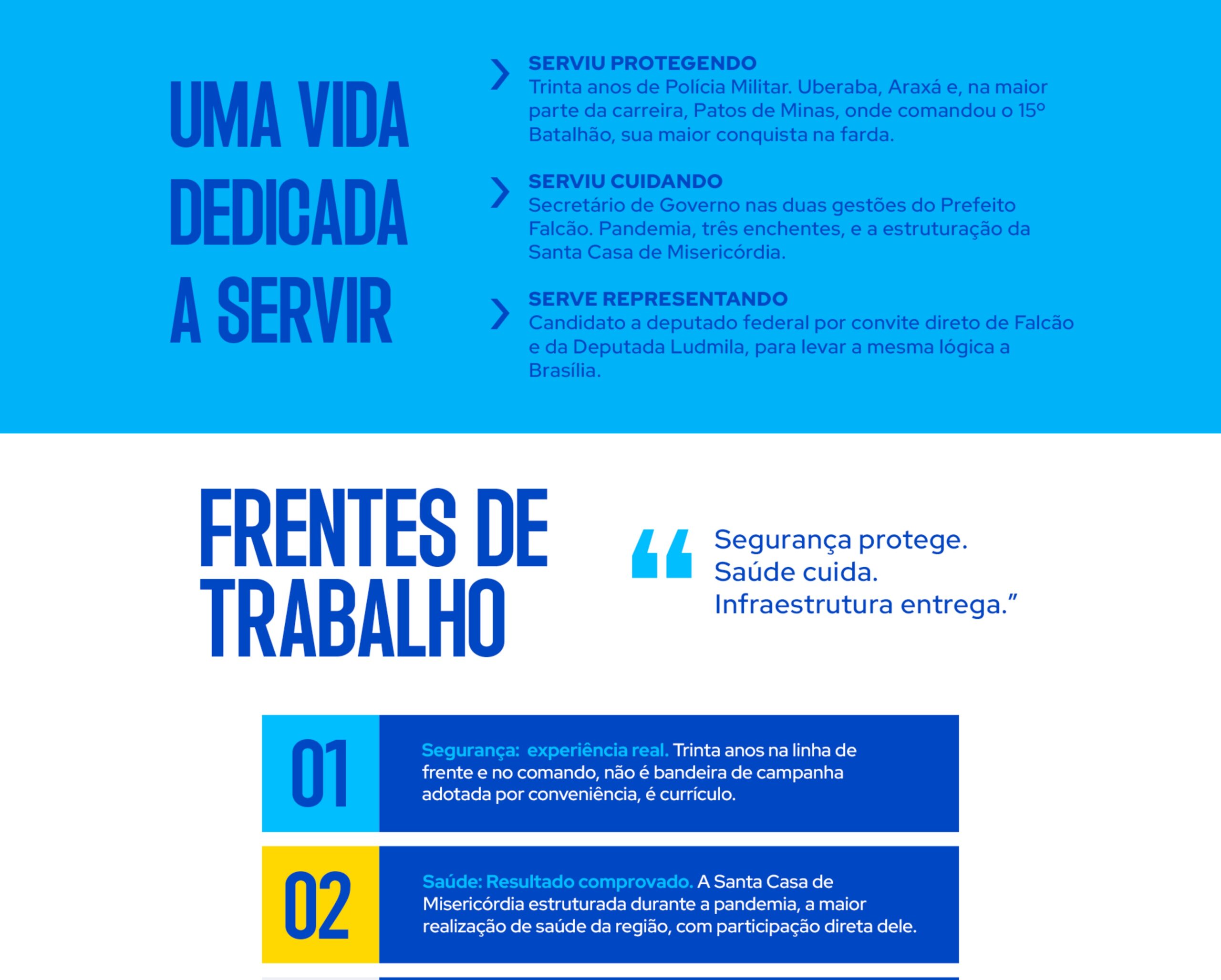 Uma vida dedicada a servir — Frentes de trabalho