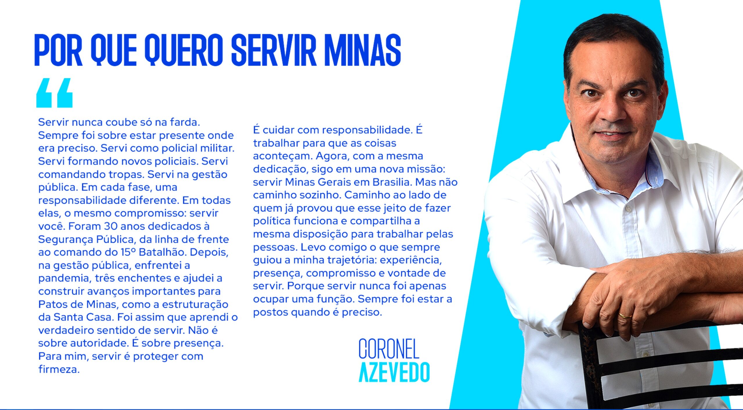 Por que quero servir Minas